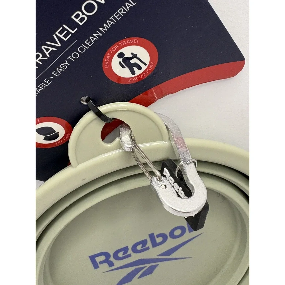 Reebok Collapsible Travel Bowl for Dogs 12-Ounce Portable Silicone Pet Bowl Gray